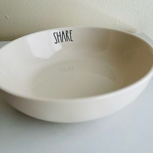 Rae Dunn Share White Ceramic Serving Bowl NWOT